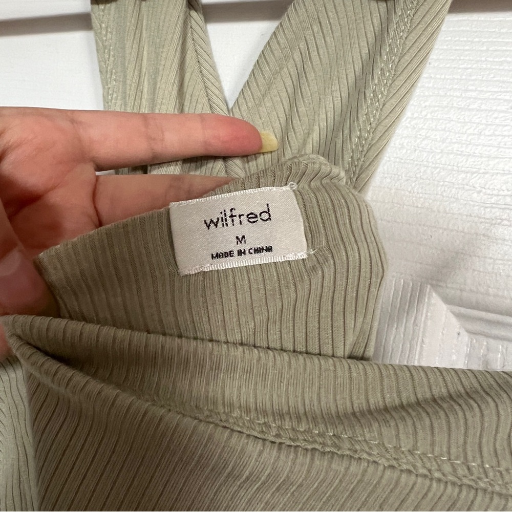 Wilfred Cris cross halter top in sage green - Picture 3 of 4